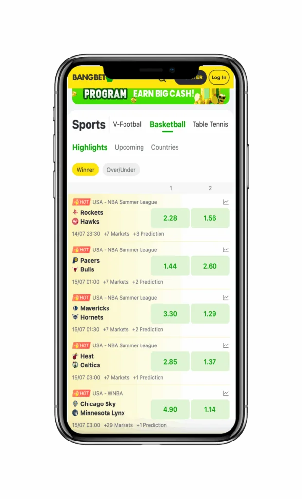 Bangbet Homepage